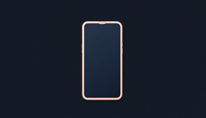 Naklejka premium Minimalist smartphone design on a dark background, emphasizing sleek technology and modern aesthetics