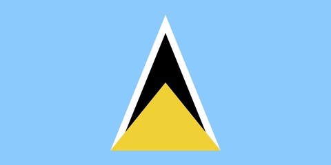 Flag of Saint Lucia, Vector illustration