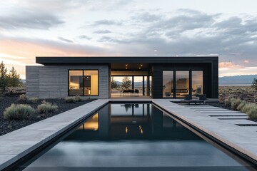 Obraz premium Innovative lakefront homes sustainable designs for the future