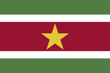 Flag of Suriname, Vector illustration