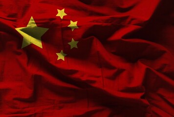 China flag textured on background