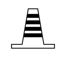 Traffic cone icon illustrated in vector on white background