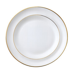 empty isolated white porcelain plate