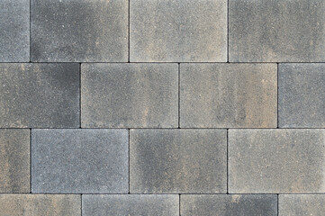 green yellow gray stone paving slabs close up