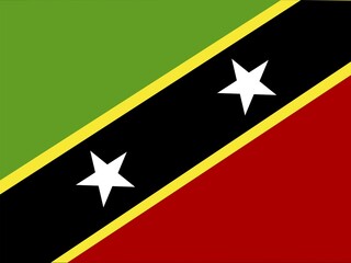 Official national flag of, Saint Kitts and Nevis, Central America