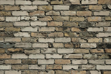 yellow and white brick wall close up