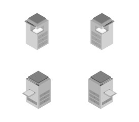 Photocopier icon illustrated in vector on white background