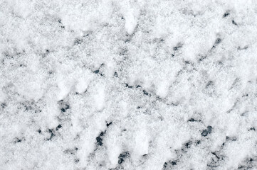 winter background, photo snow on glass