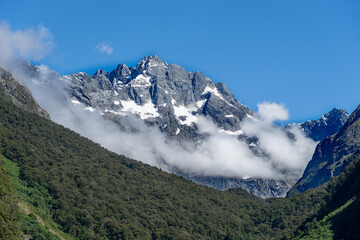 swiss mountains in summer