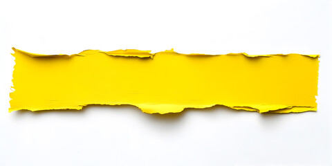 Obraz premium Abstract Torn Yellow Paper Strip Featuring Smooth Surface Ideal for Business Slides and Artistic Design Templates