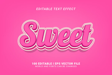 Sweet Editable Text Effect Design Graphic