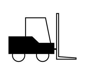 Forklift truck icon illustrated in vector on white background