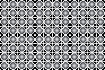 Fototapeta premium Repeating of abstract gray scale on black background.