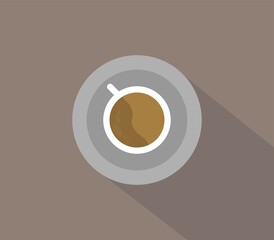 Coffee icon illustrated in vector on white background