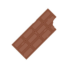 Chocolate Bar with Bitten end Icon Illustration
