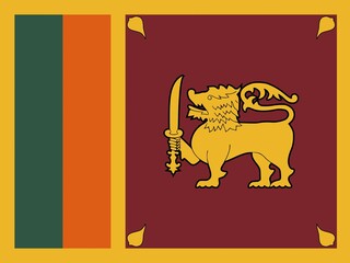 Official national flag of Sri Lanka