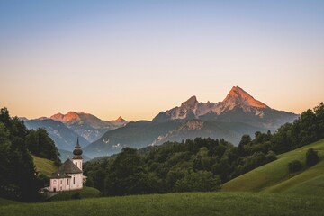 Pilgrim Church Maria Gern Sunset