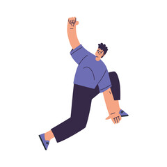 Man Character Office Employee and Team Member Vector Illustration