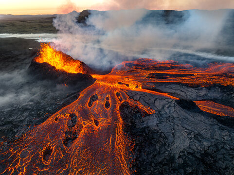 Volcano eruption in Iceland