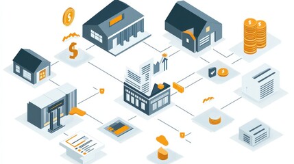 A financial strategy diagram with a clear breakdown of business growth steps, highlighting the link between investment