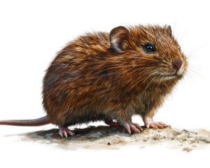 Brown mouse with transparent background