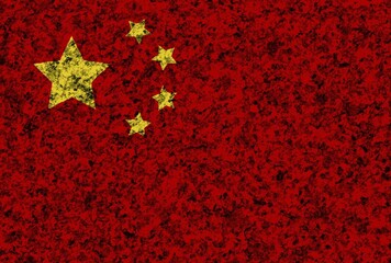 China flag textured on background