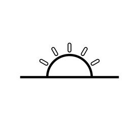 Sunset icon illustrated in vector on white background