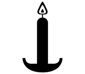 Candle icon illustrated in vector on white background
