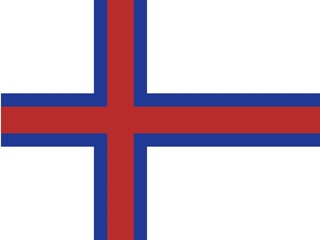 Obraz premium Official national flag of the Faroe Islands