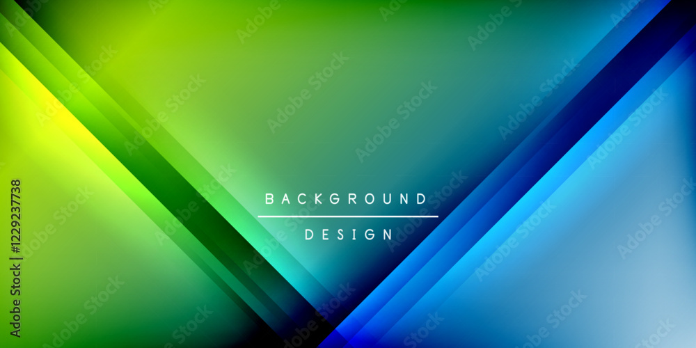 Aufkleber dynamic shadow lines geometric shapes