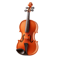Classical Violin on Transparent Background in Realistic Style, Isolated on transparent background