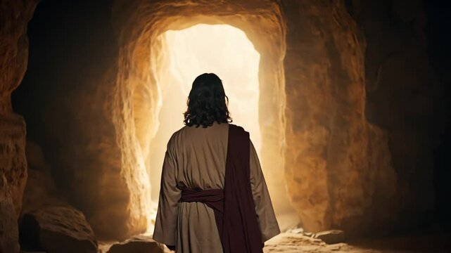 Jesus Christ rose from the dead, stock footage