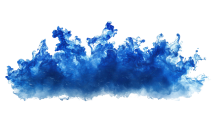 Blue flames burning with transparent background, vfx element for compositing. Transparent background
