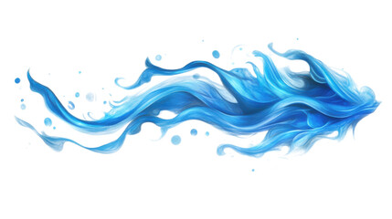 Fototapeta premium Flowing blue energy stream with transparent background. Transparent background