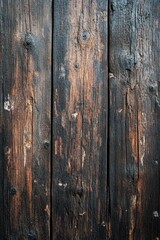 Naklejka premium A close-up view of a wooden wall with peeling paint, great for use in renovations or construction projects