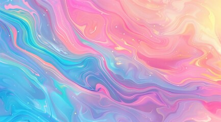 Obraz premium Colorful swirls create a vibrant pastel rainbow backdrop full of flowing motion and gentle elegance