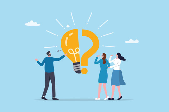 Solving problem, critical thinking root cause analysis to solution, answering question or success resolve issues, discover opportunity, creativity concept, businessman make idea from question mark.