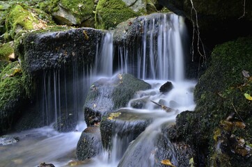 Fototapeta premium Gaishöll waterfalls, near Sasbachwalden, Black Forest, Baden-Württemberg, Germany, Europe