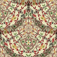 Fototapeta premium Romanian embroidery seamless pattern vector design