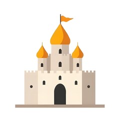 Fototapeta premium Whimsical Fairytale Castle with Ornate Towers and Turrets in Style