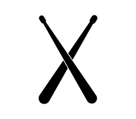 Drum sticks icon illustrated in vector on white background