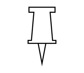 Push pin icon illustrated in vector on white background