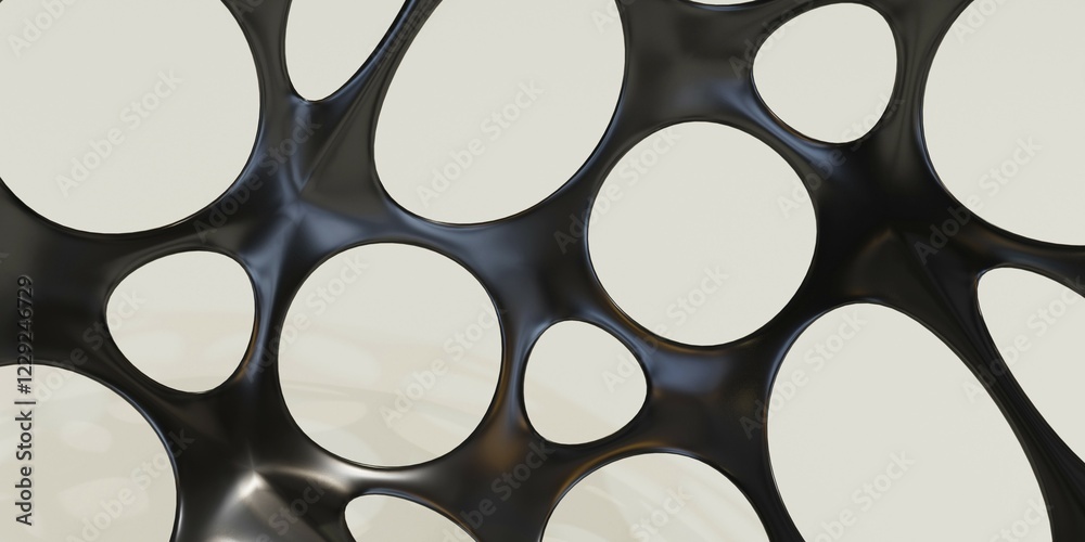 Fototapete 3d rendering. abstract modern vertical black background, using as header with space for text