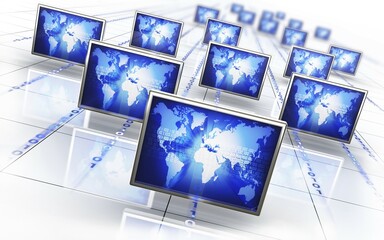 High resolution rendering of a cloud computing concept