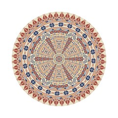 Circular pattern in traditional Palestinian style, vector design element