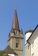 Obraz premium Radolfzell - churchtower from the cathedral - Baden Wuerttemberg, Germany, Europe., Europe