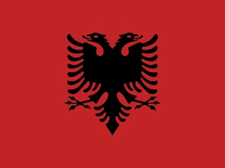Obraz premium Official national flag of Albania
