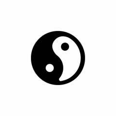 Yin yang balance harmony icon vector sign