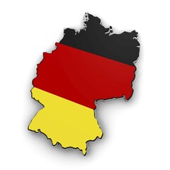 Fototapeta premium 3d map of Germany