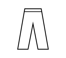 Pants icon illustrated on a white background